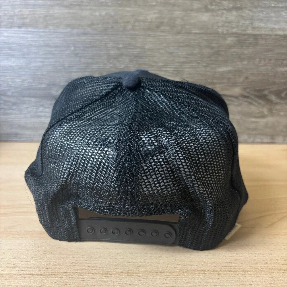 Vintage Royal Canadian Hat Cap Snap Back‎ Black Trucker Adjustable